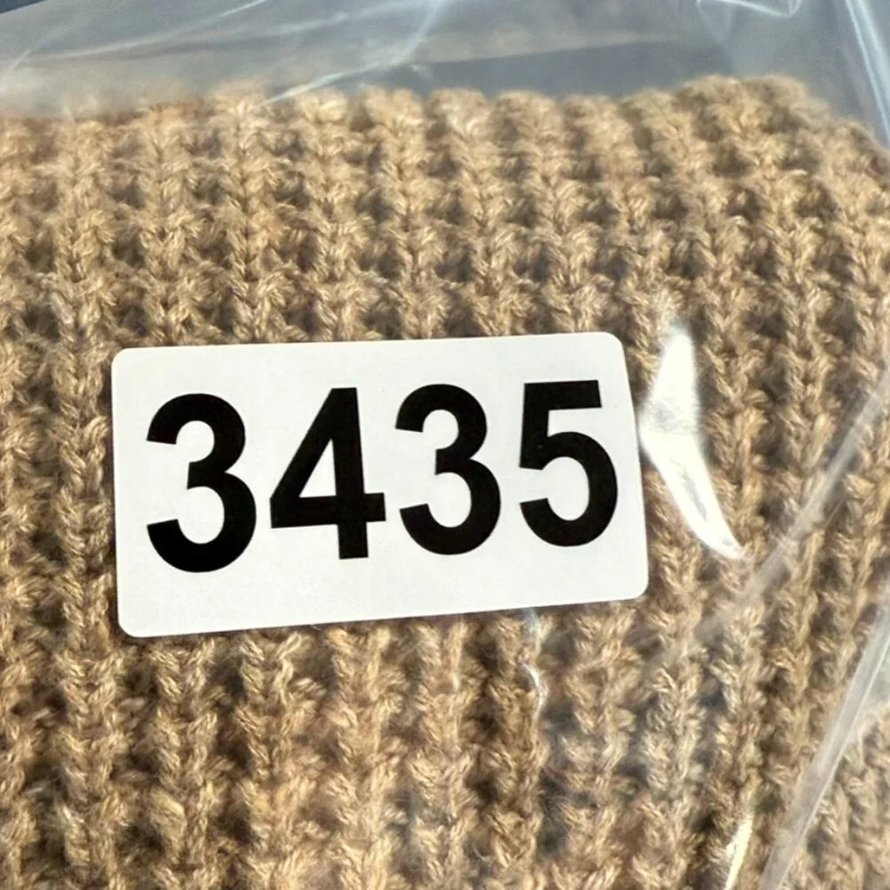 Buck Mason Womens Seafarer Cotton Rib Crew Neck Sweater Puff Sleeve Large Tan - Picture 12 of 12